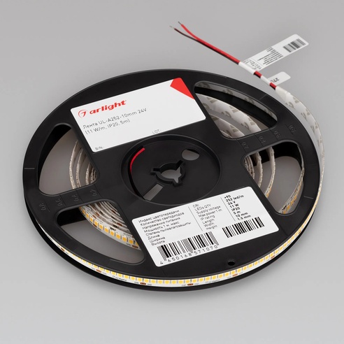Лента светодиодная UL-A252-10mm 24V Day5000 (11 W/m, IP20, 5m) (Arlight, 7 лет)
