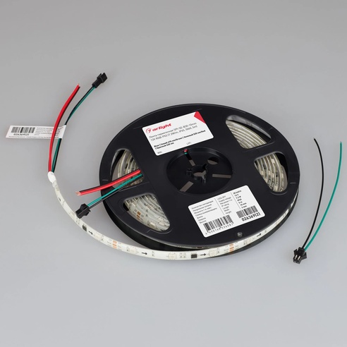 Лента светодиодная герметичная SPI-SE-B30-10mm 12V RGB-PX3 (7.2W/m, IP65, 5060, 5m) (Arlight, бегущий огонь)