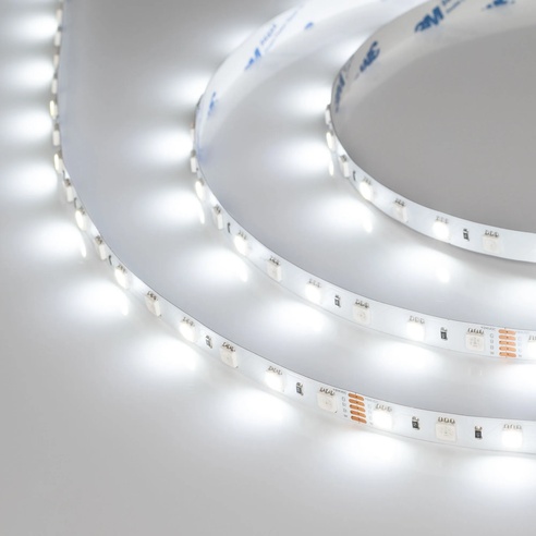 Лента RT-B60-10mm 24V RGBW-White (14.4 W/m, IP20, 5m) (Arlight, Открытый)