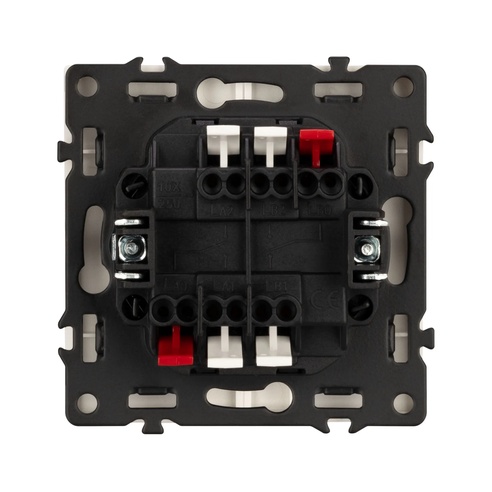Механизм выключателя двухклавишный проходной LED SWT-NOBE-MKP2-SFPL-L-CA (230V, 10A) (Arlight, Кашемир)