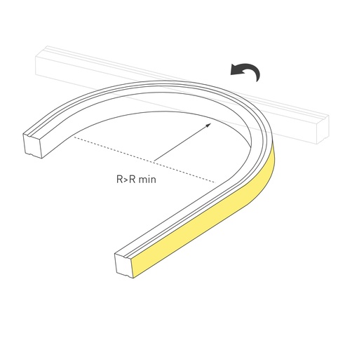 Лента герметичная MOONLIGHT-PRO-TOP-X320-20x20mm 48V Warm3000 (10 W/m, IP67, 30m, wire x2) (Arlight, Вывод боковой, 7 лет)