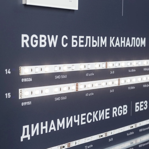 Стенд Ленты Мультицветные RGB RT-LUX-E4-1760x600mm (v.2, DB 3мм, пленка, подсветка) (Arlight, -)