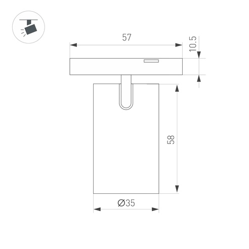 Светильник MAG-MICROCOSM-SPOT-R35-5W Warm3000 (BK, 36 deg, 24V) (Arlight, IP20 Металл, 3 года)