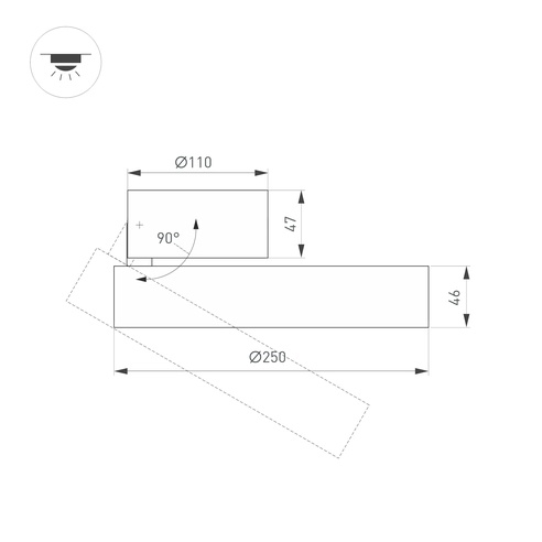 Светильник SP-RONDO-FLAP-R250-30W Day4000 (WH, 110 deg) (Arlight, IP40 Металл, 3 года)
