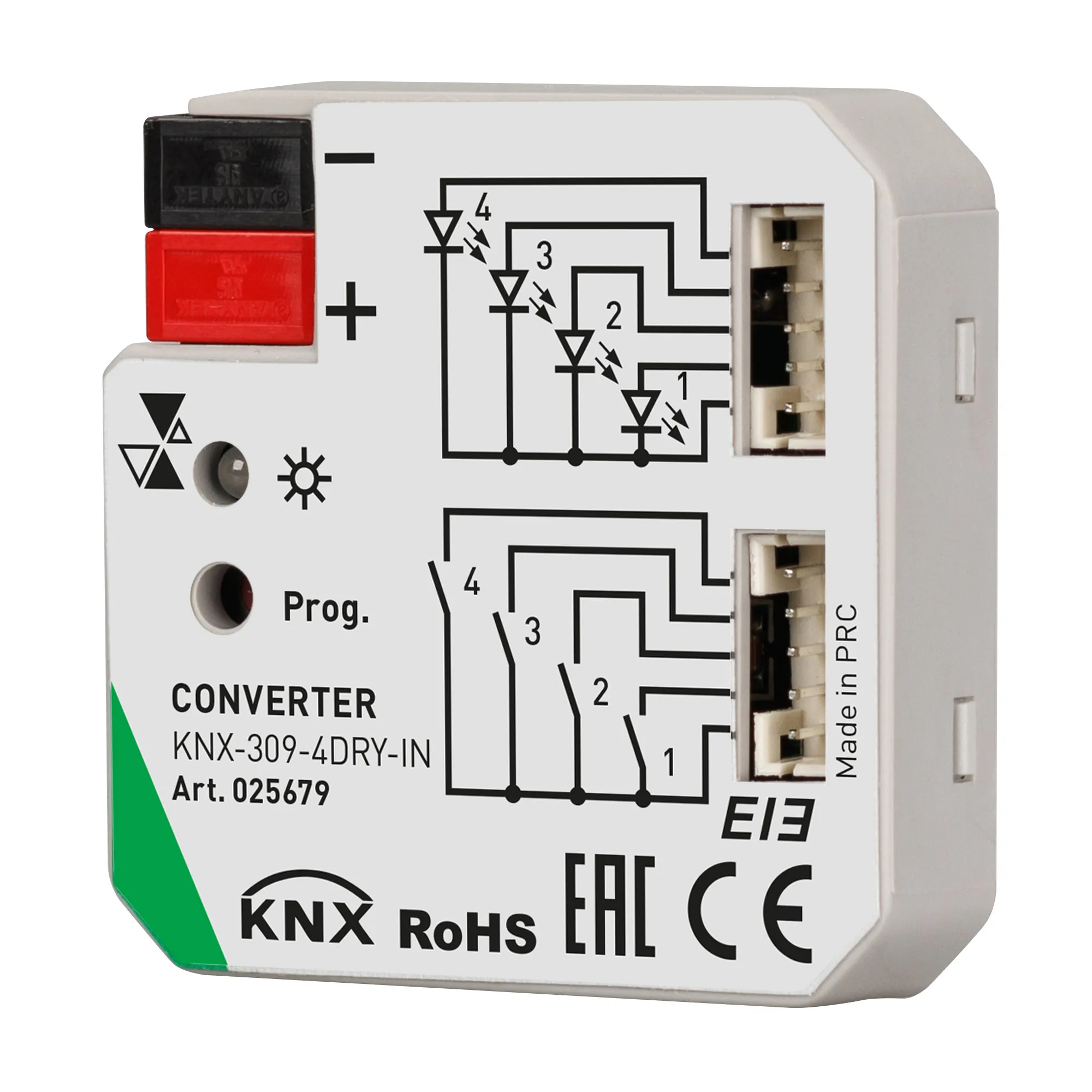 INTELLIGENT ARLIGHT Конвертер KNX-309-4DRY-IN (BUS) (IARL, IP20 Пластик, 2 года) - изображение товара
