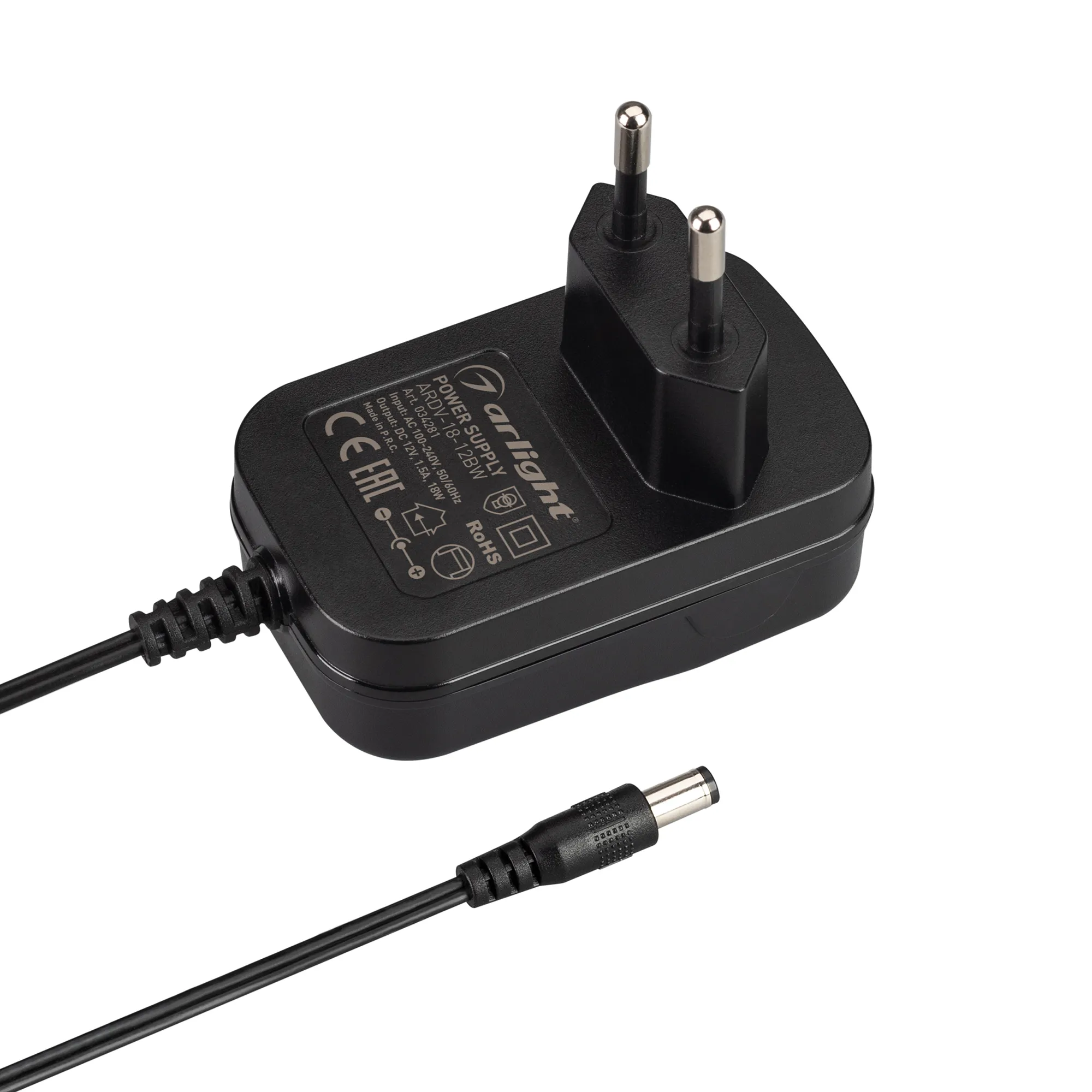 Блок питания ARDV-18-12BW (12V, 1.5A, 18W) (Arlight, Адаптер, 3 года) - изображение товара