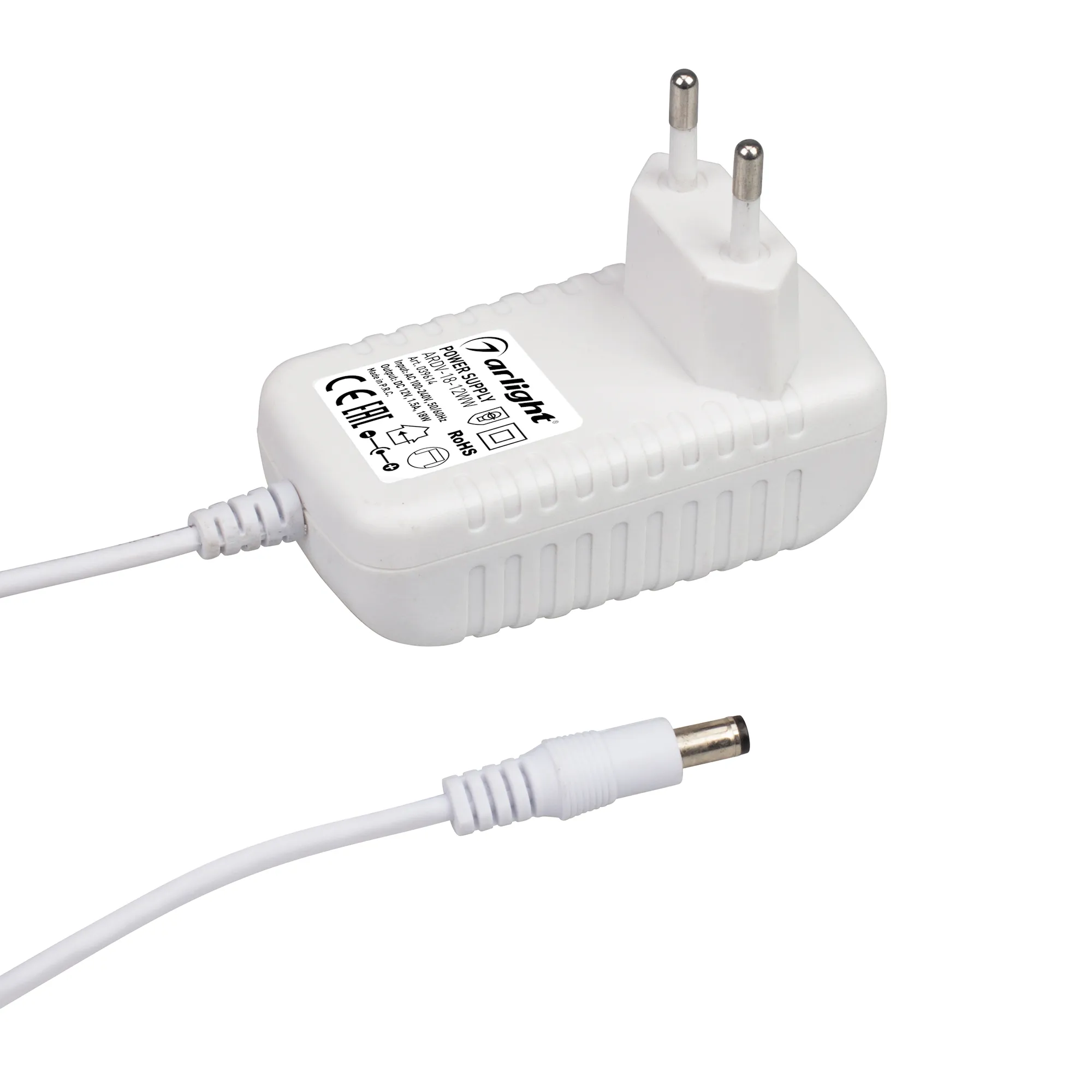 Блок питания ARDV-18-12WW (12V, 1.5A, 18W) (Arlight, Адаптер, 3 года) - изображение товара