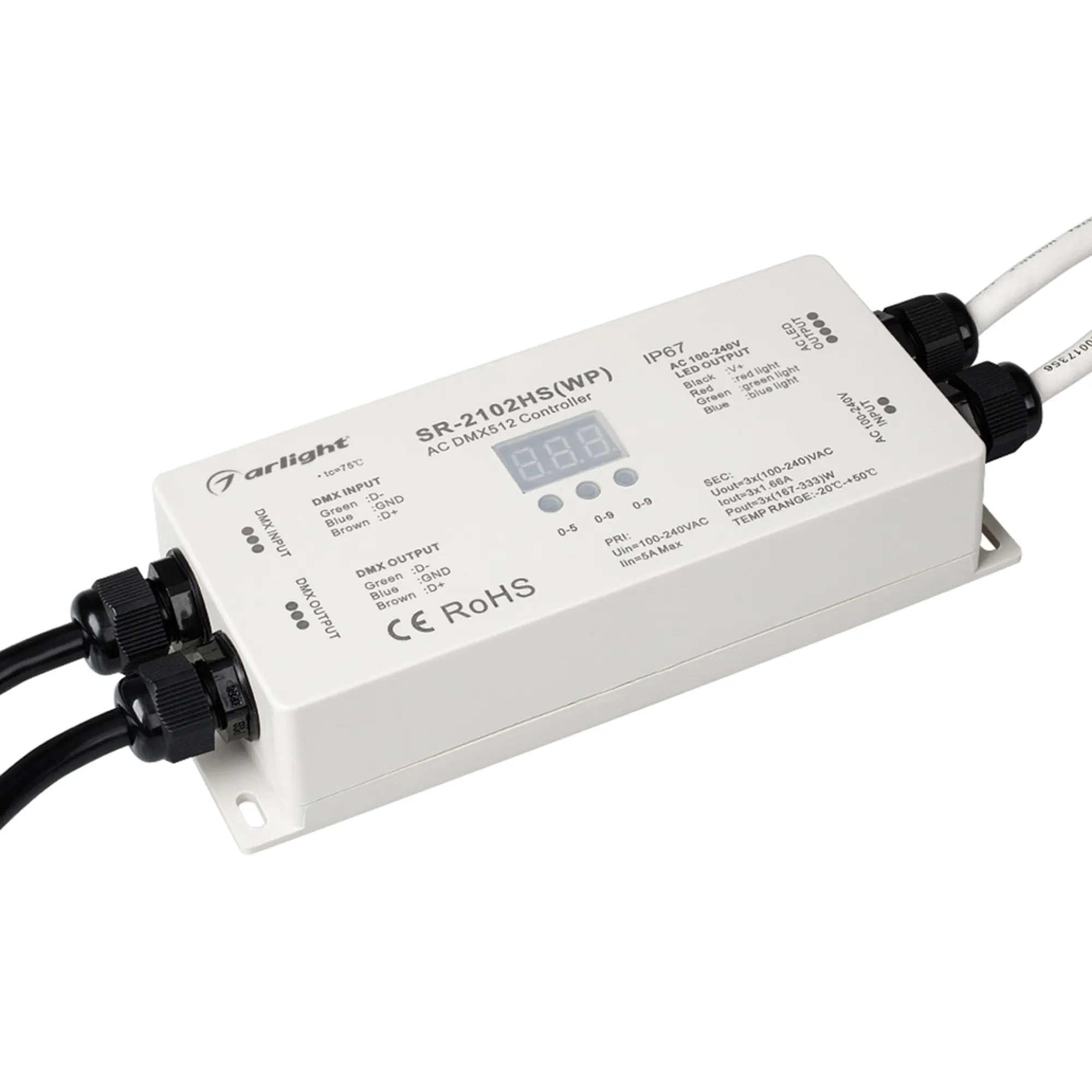 Декодер DMX SR-2102HSWP (230V, 3x1.66A) (Arlight, IP67 Пластик, 3 года) - изображение товара
