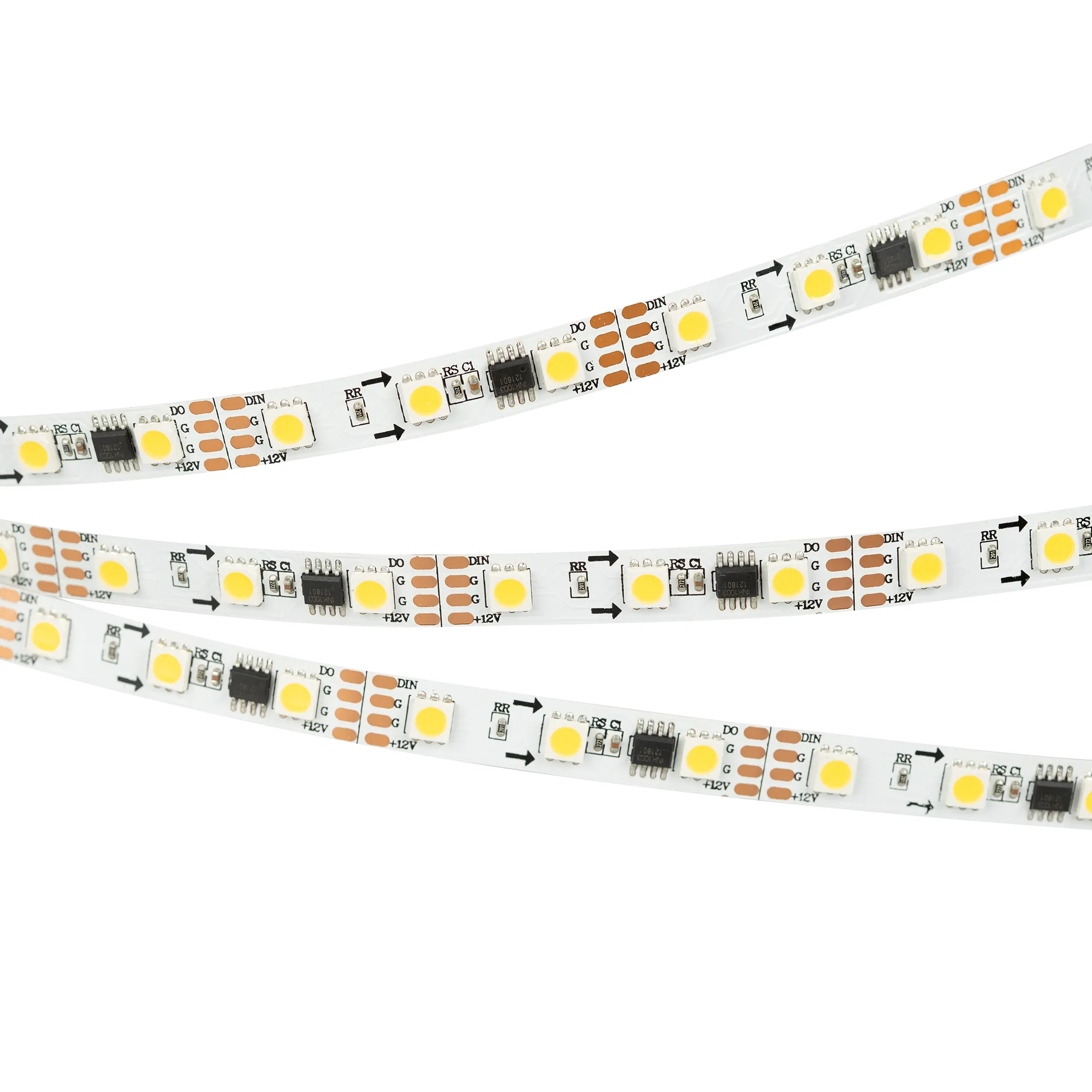 Лента светодиодная SPI-5000-5060-60 12V Cx3 Warm3000-Auto (10mm, 13.2W, IP20) (Arlight, Открытый, IP20)